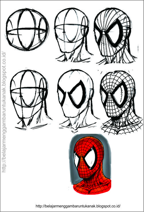 Detail Gambar Kartun Spiderman Hitam Putih Nomer 11