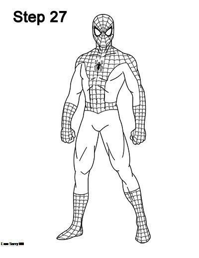 Detail Gambar Kartun Spiderman Hitam Putih Nomer 4