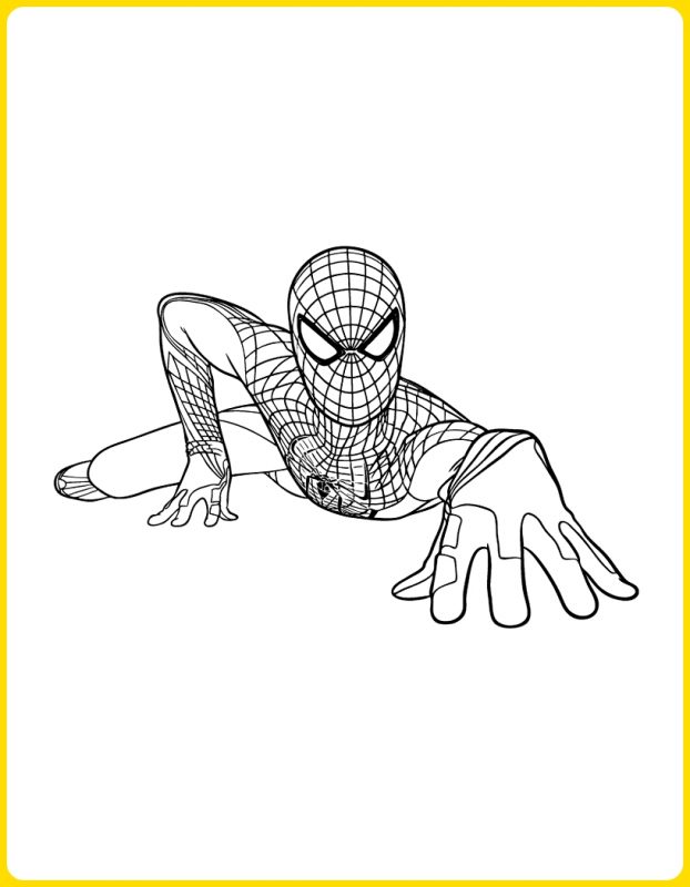 Detail Gambar Kartun Spiderman Hitam Putih Nomer 51