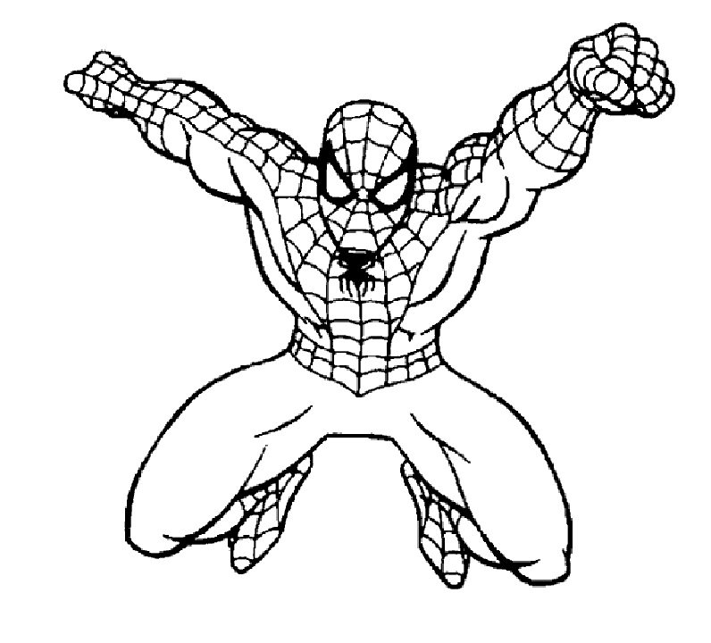 Detail Gambar Kartun Spiderman Mewarnai Nomer 3