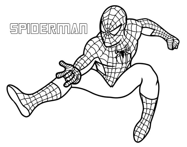Detail Gambar Kartun Spiderman Mewarnai Nomer 26