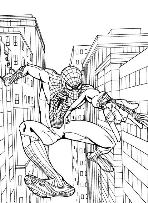 Detail Gambar Kartun Spiderman Mewarnai Nomer 36