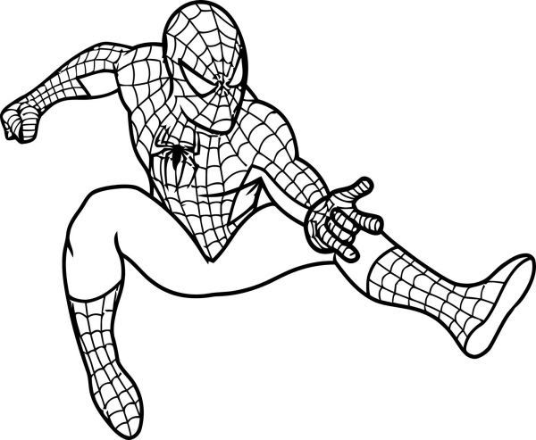 Detail Gambar Kartun Spiderman Mewarnai Nomer 5