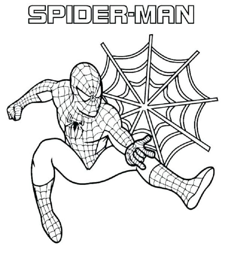 Detail Gambar Kartun Spiderman Mewarnai Nomer 40