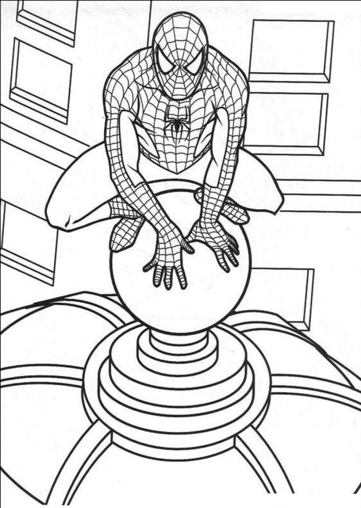 Detail Gambar Kartun Spiderman Mewarnai Nomer 46