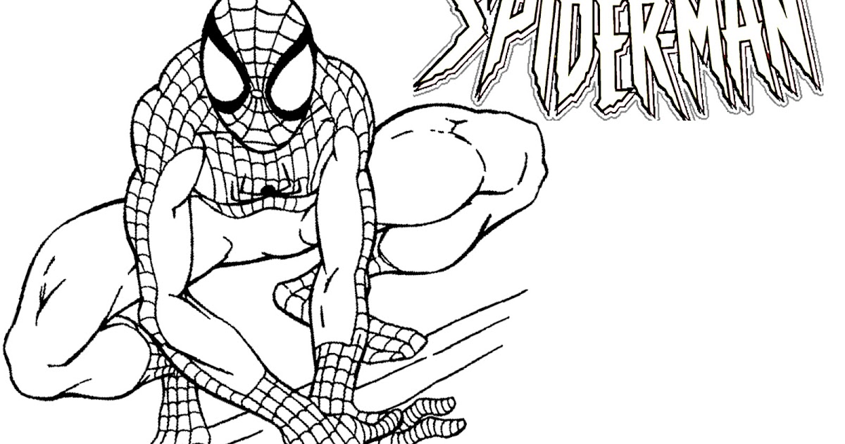 Detail Gambar Kartun Spiderman Mewarnai Nomer 47