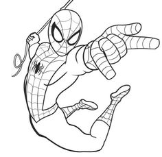 Detail Gambar Kartun Spiderman Mewarnai Nomer 8