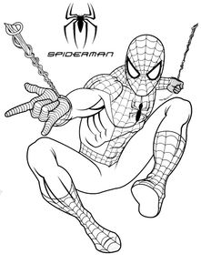 Detail Gambar Kartun Spiderman Untuk Mewarnai Nomer 18