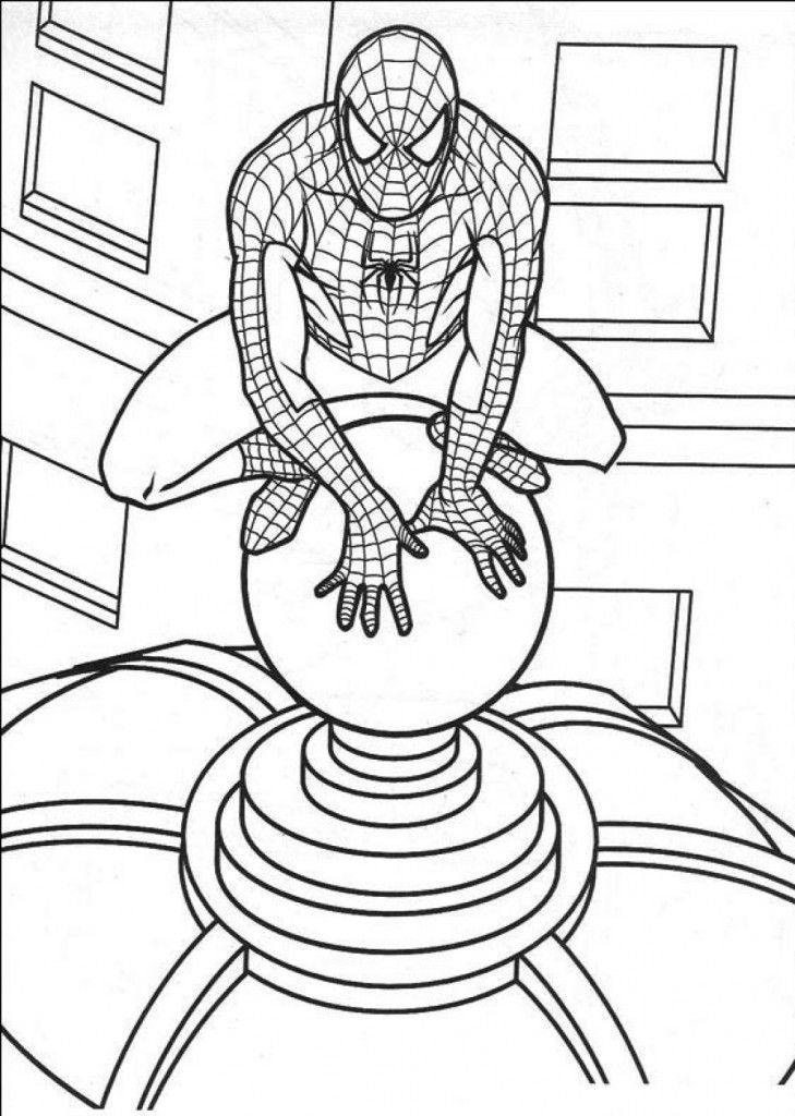 Detail Gambar Kartun Spiderman Untuk Mewarnai Nomer 24