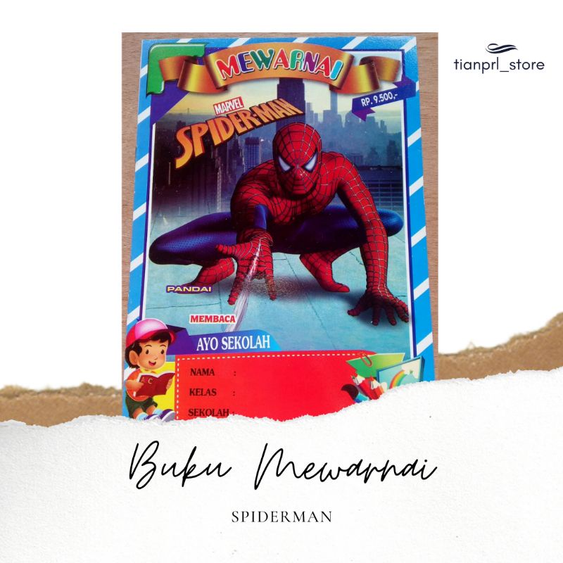 Detail Gambar Kartun Spiderman Untuk Mewarnai Nomer 31