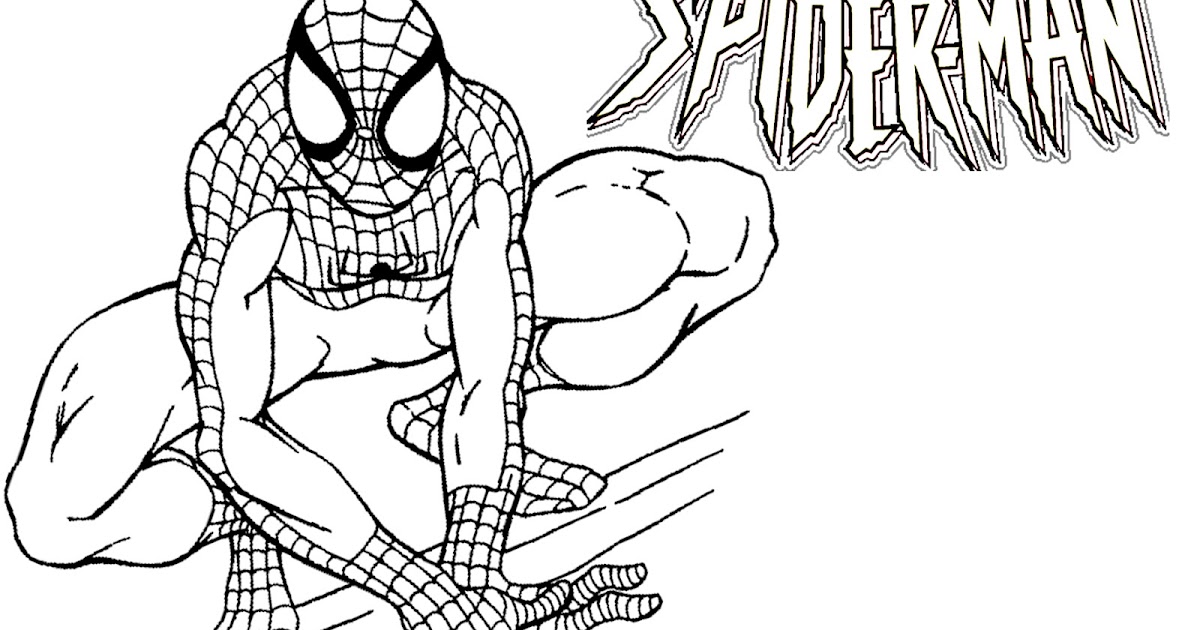 Detail Gambar Kartun Spiderman Untuk Mewarnai Nomer 49