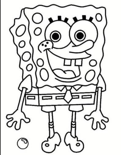 Detail Gambar Kartun Spongebob Hitam Putih Nomer 2