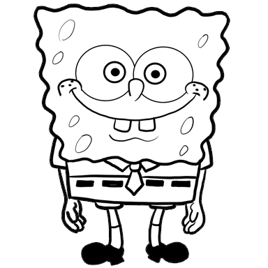 Detail Gambar Kartun Spongebob Hitam Putih Nomer 16