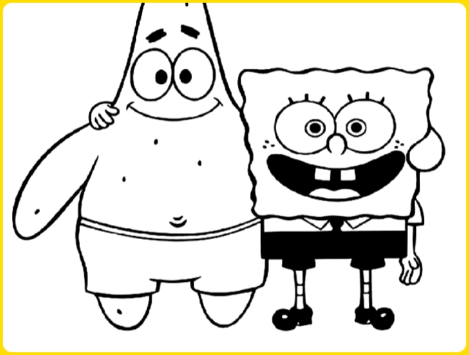 Download Gambar Kartun Spongebob Hitam Putih Nomer 18