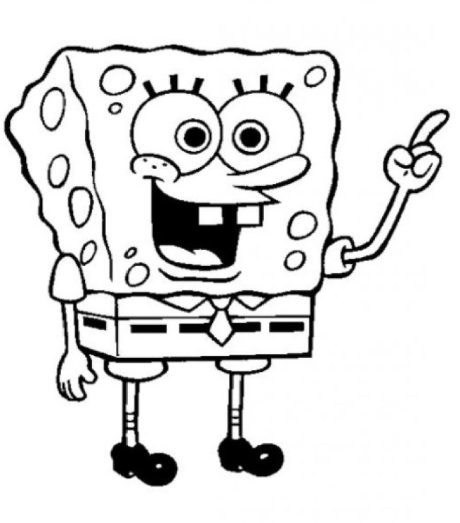 Detail Gambar Kartun Spongebob Hitam Putih Nomer 19