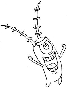 Detail Gambar Kartun Spongebob Hitam Putih Nomer 30
