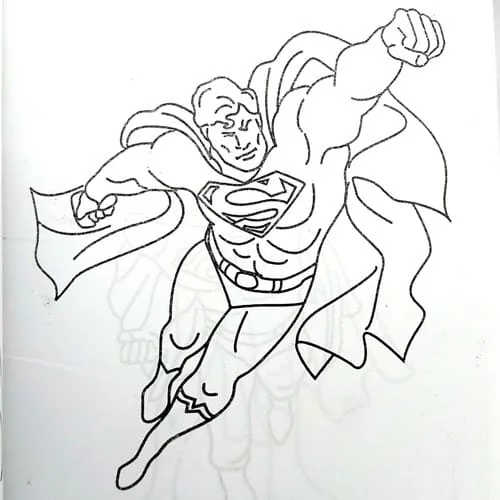 Detail Gambar Kartun Superman Mewarnai Nomer 23