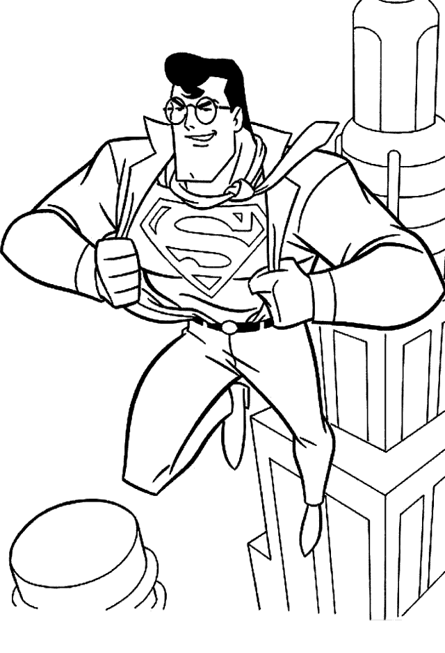 Detail Gambar Kartun Superman Mewarnai Nomer 43