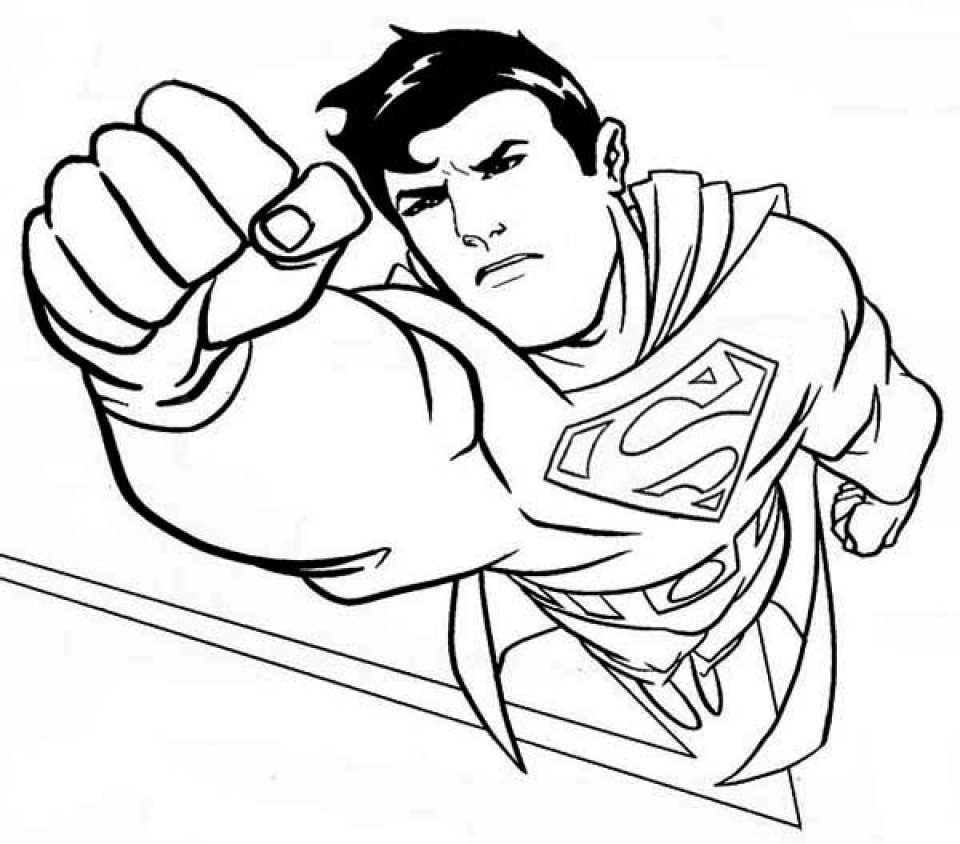 Detail Gambar Kartun Superman Mewarnai Nomer 10