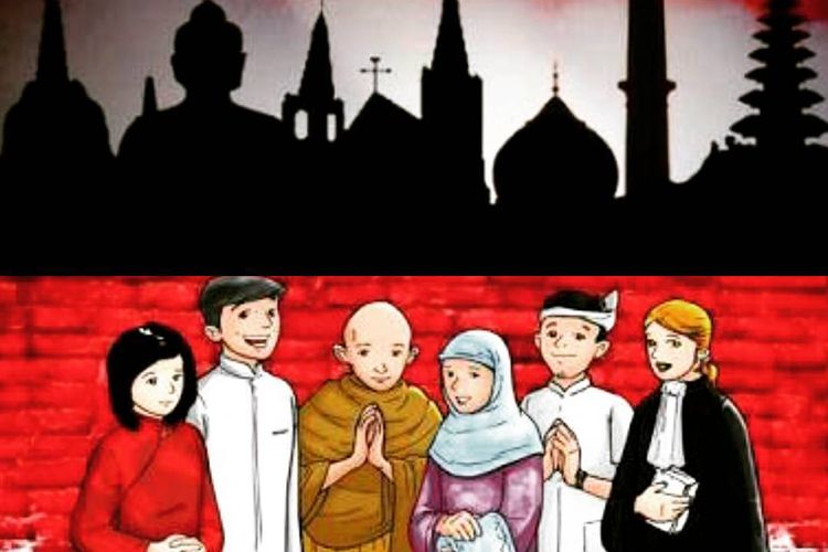 Detail Gambar Kartun Tolong Menolong Berbeda Agama Nomer 16