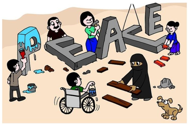 Detail Gambar Kartun Tolong Menolong Berbeda Agama Nomer 28