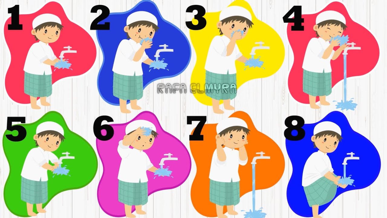 Detail Gambar Kartun Urutan Anak Wudu Nomer 24