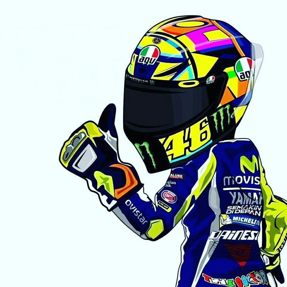 Detail Gambar Kartun Valentino Rossi Nomer 12