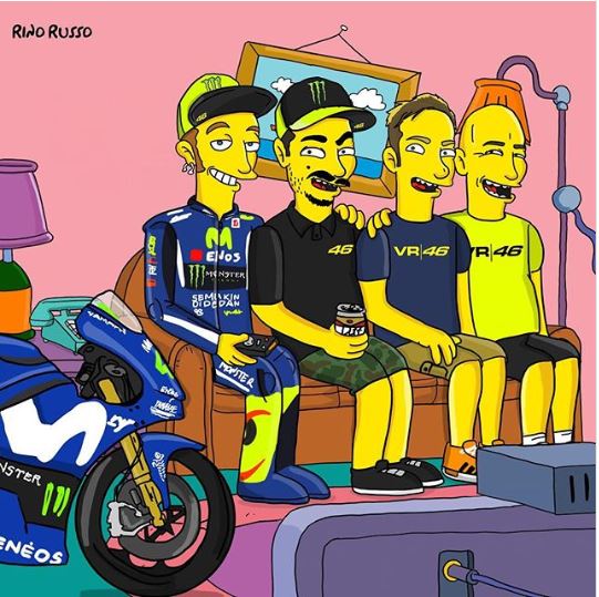 Detail Gambar Kartun Valentino Rossi Nomer 18