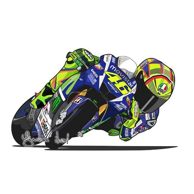 Detail Gambar Kartun Valentino Rossi Nomer 8