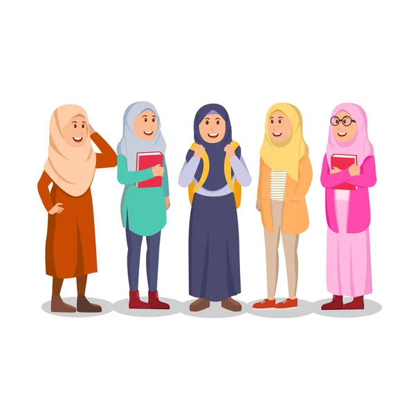 Detail Gambar Kartun Wanita Hijab Bergaun Nomer 23