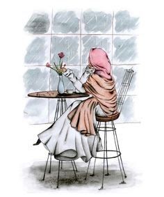 Detail Gambar Kartun Wanita Hijab Dari Belakang Nomer 5