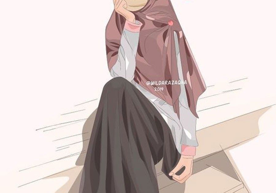 Detail Gambar Kartun Wanita Islami Nomer 9