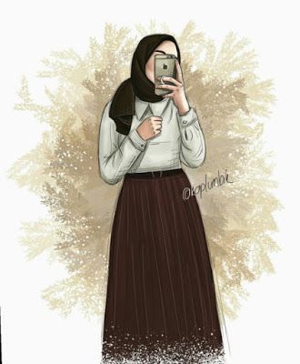 Detail Gambar Kartun Wanita Muslimah Berhijab Nomer 17
