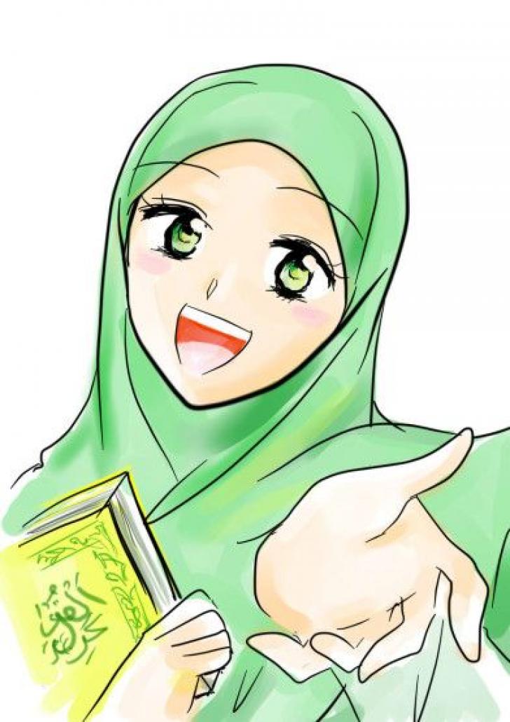 Detail Gambar Kartun Wanita Muslimah Cantik Nomer 23