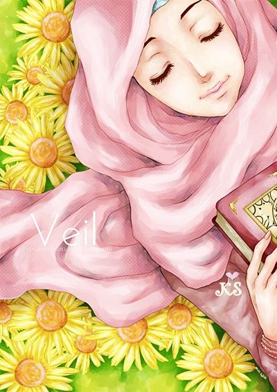 Detail Gambar Kartun Wanita Muslimah Cantik Nomer 27
