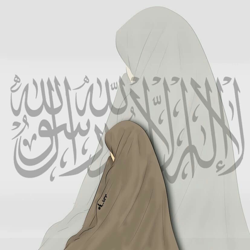 Detail Gambar Kartun Wanita Muslimah Sedang Berdoa Nomer 14