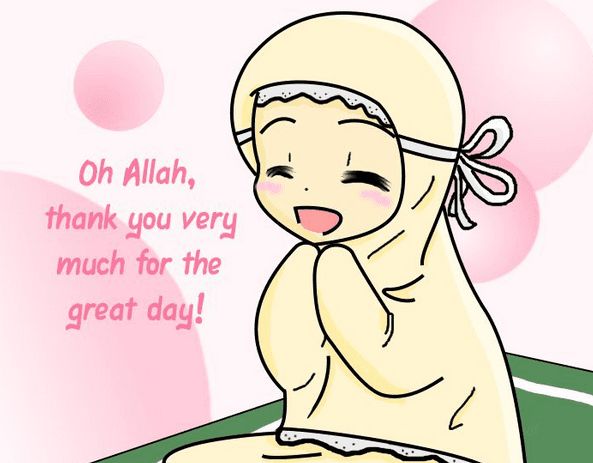 Detail Gambar Kartun Wanita Muslimah Sedang Berdoa Nomer 5