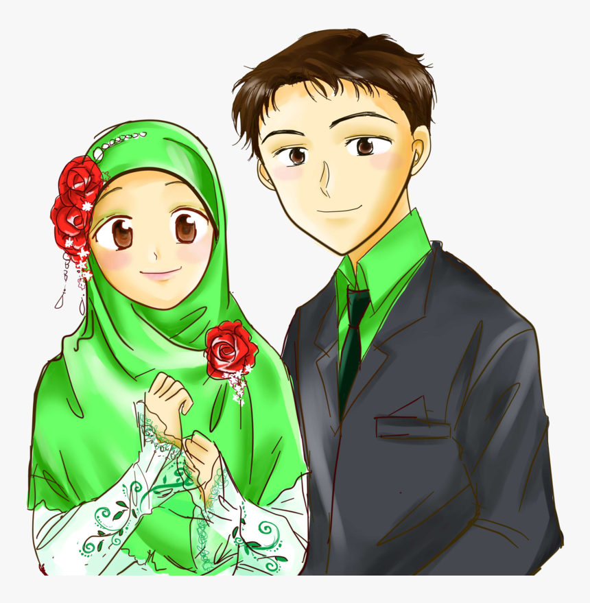 Detail Gambar Kartun Wedding Muslim Nomer 23