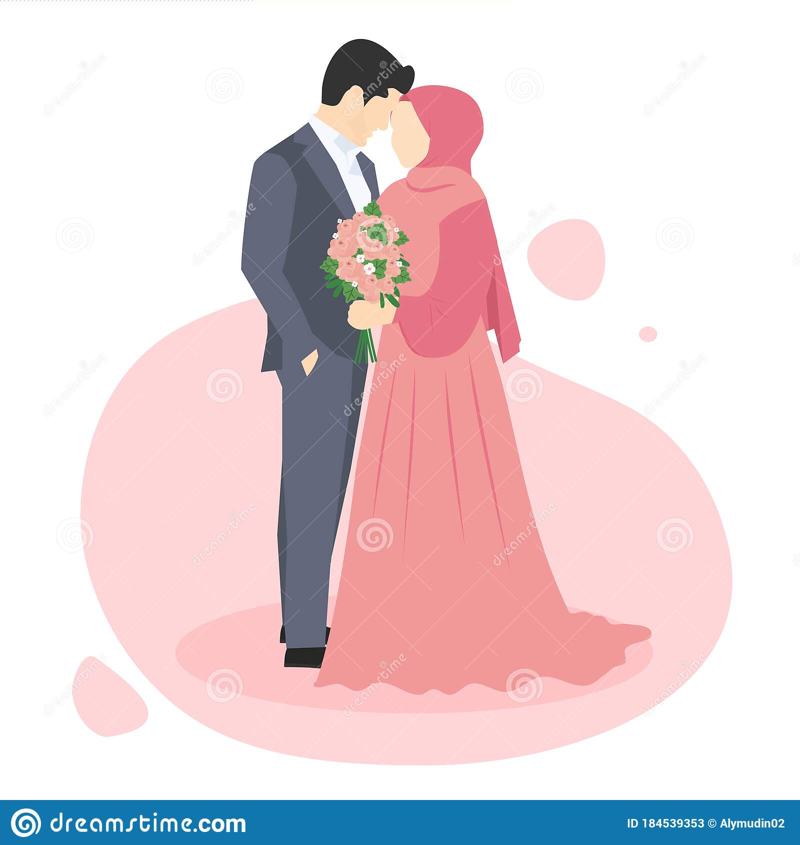 Detail Gambar Kartun Wedding Muslim Nomer 37