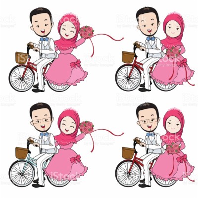 Detail Gambar Kartun Wedding Muslim Nomer 50