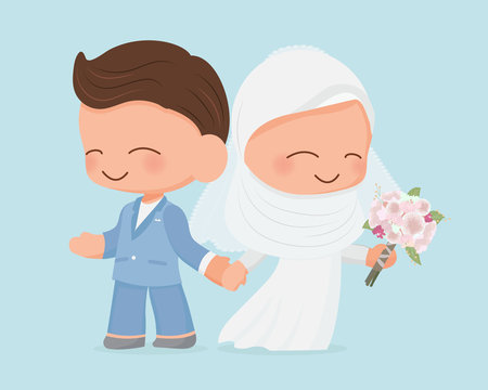 Detail Gambar Kartun Wedding Muslim Nomer 52