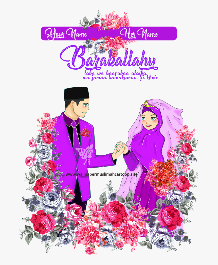 Detail Gambar Kartun Wedding Muslim Nomer 8