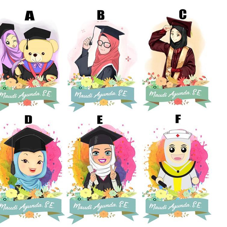 Detail Gambar Kartun Wisuda Berhijab Nomer 32