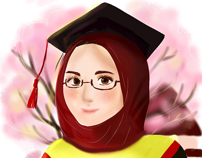 Detail Gambar Kartun Wisuda Berhijab Nomer 45