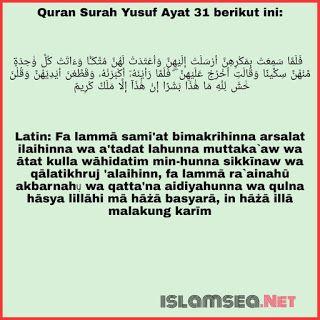 Detail Alquran Surat Yusuf Ayat 31 Nomer 9