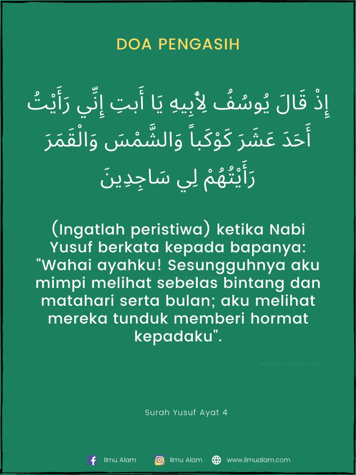 Detail Amalan Surat Yusuf Nomer 5