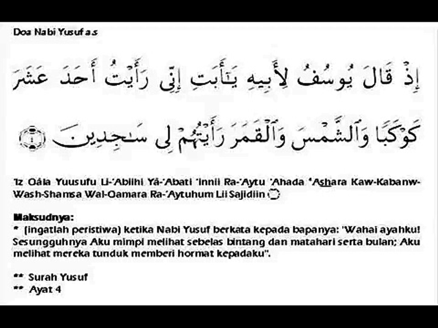 Detail Amalan Surat Yusuf Ayat 31 Nomer 8