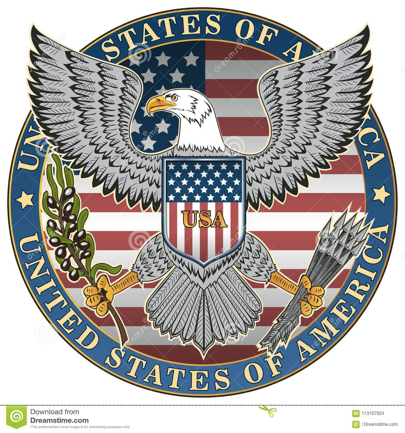 Detail America Coat Of Arm Nomer 4