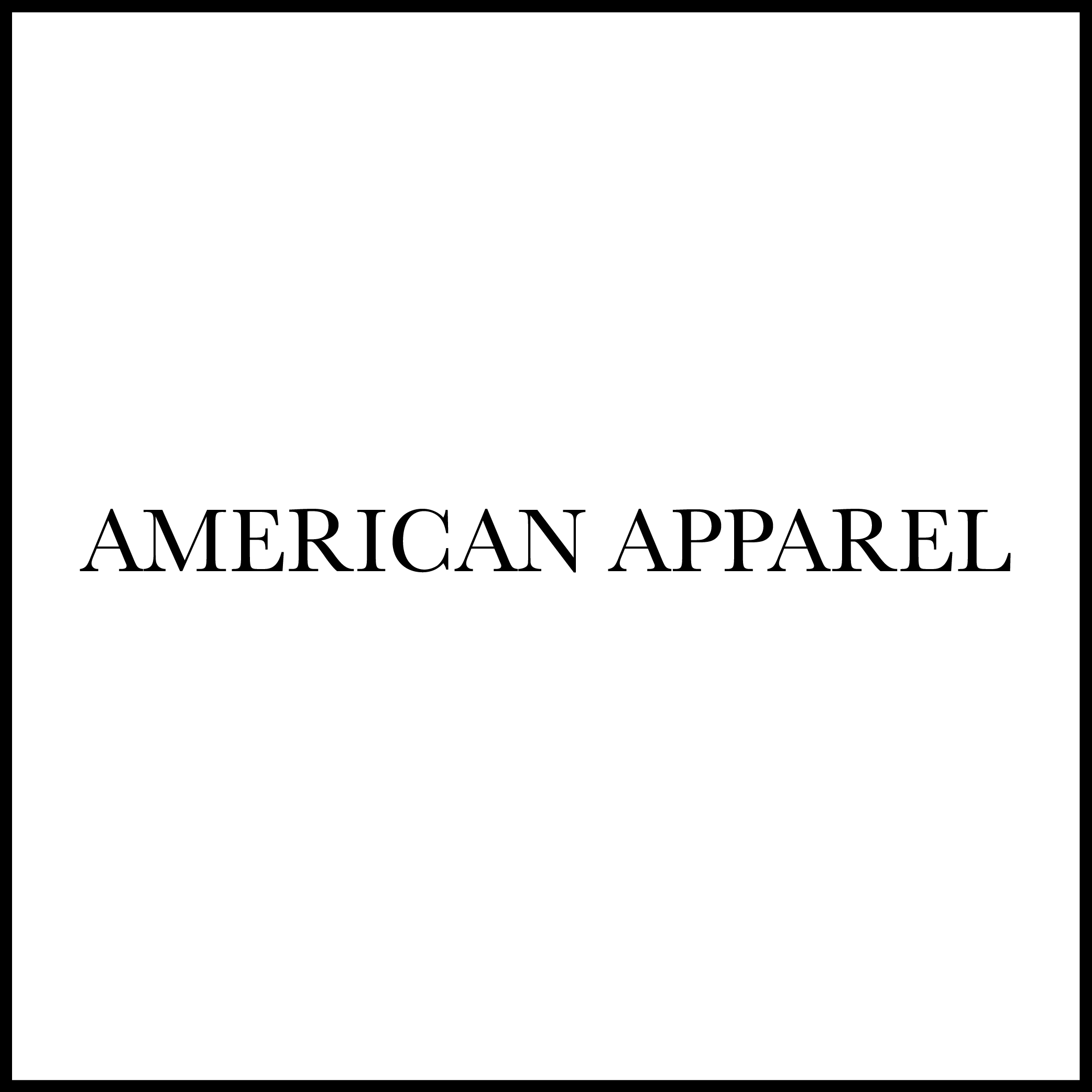 Detail American Apparel Font Nomer 47