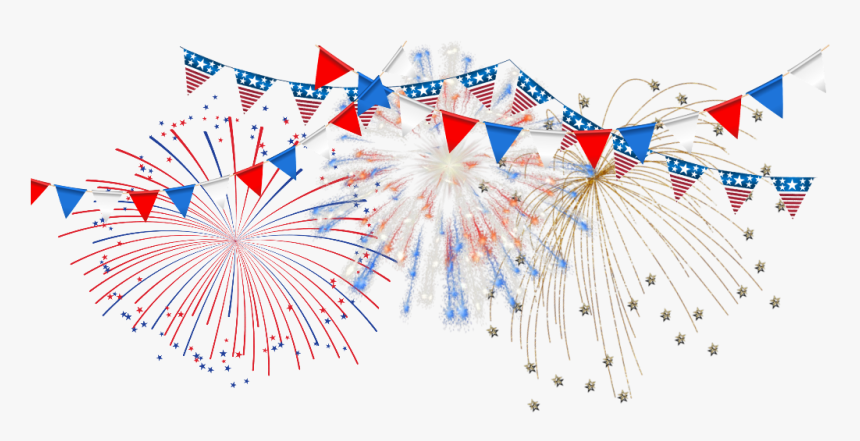 Detail American Flag And Fireworks Clipart Nomer 11